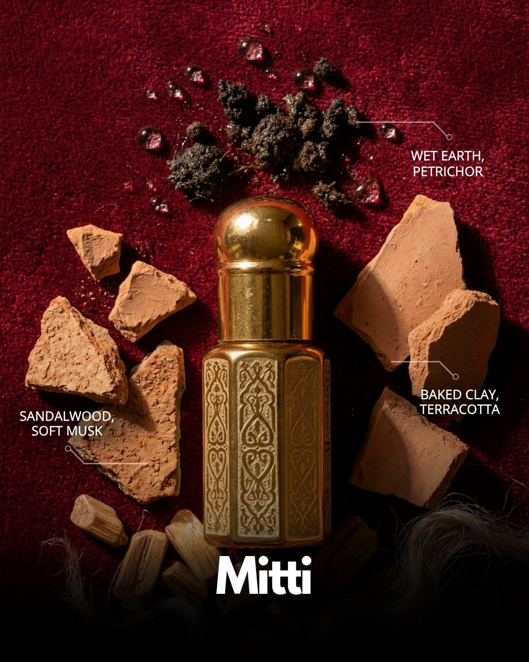 Mitti Roll-On Attar (Premium Wooden Box, 6ml)