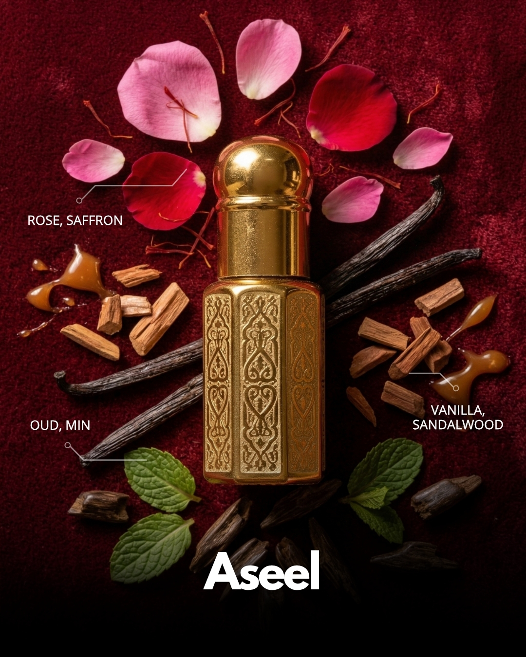 Aseel Roll-On Attar (Premium Wooden Box, 6ml)